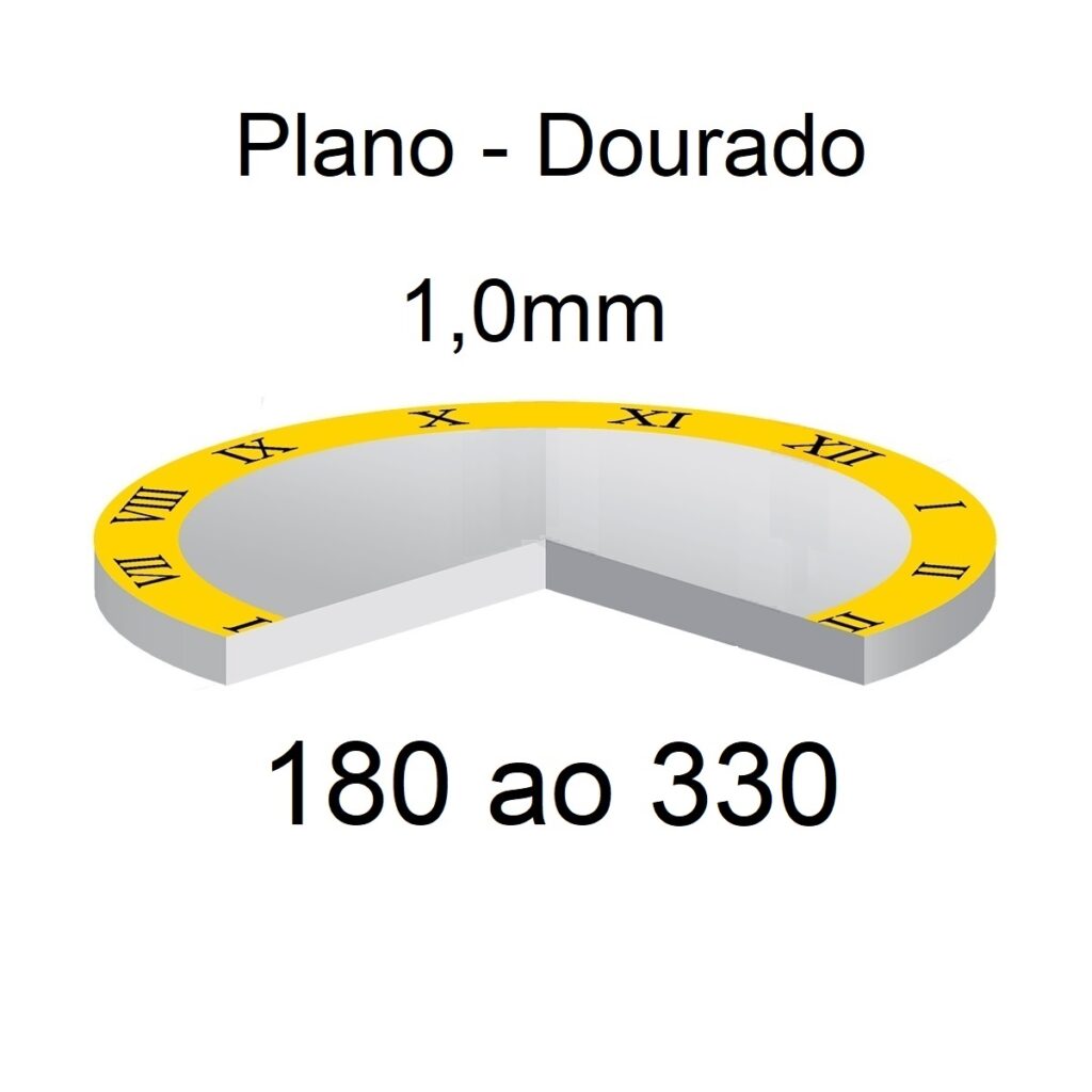 Plano com bisel dourado