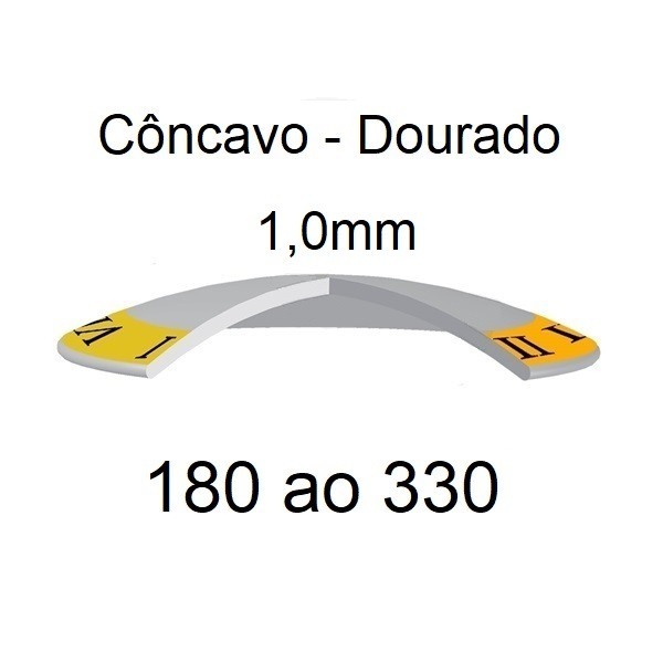 Côncavo com bisel dourado