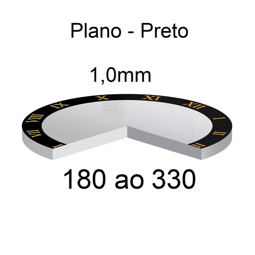 Plano com bisel preto