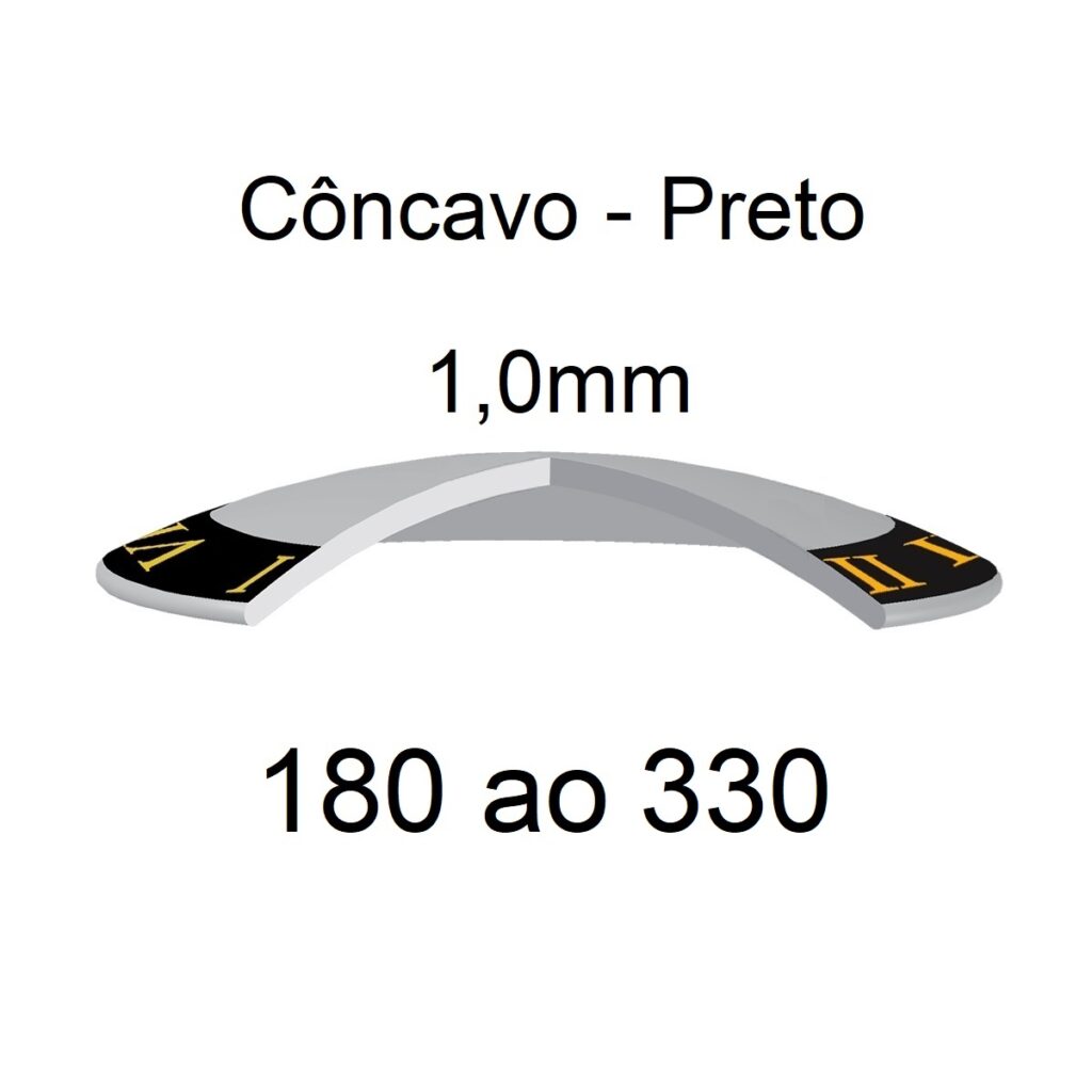 Côncavo com bisel preto