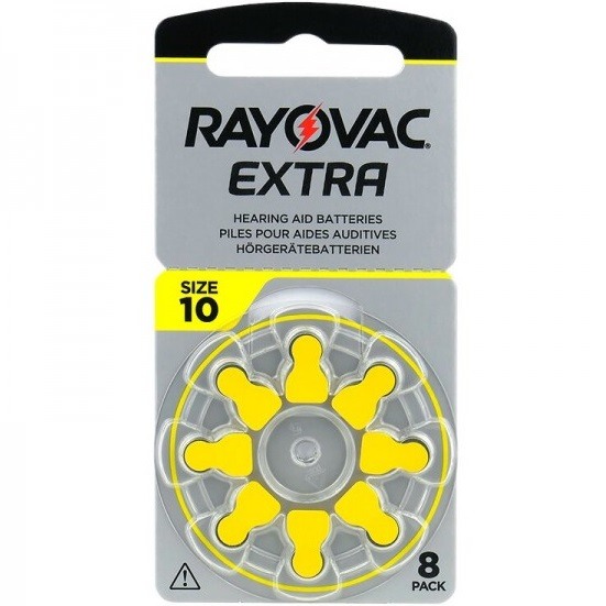 RAYOVAC EXTRA 10 - PR70 - blister de 8 pilhas
