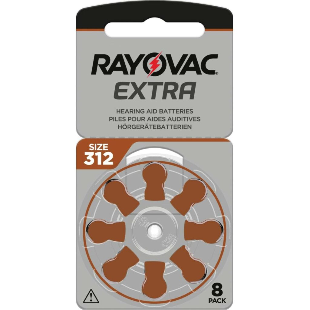 RAYOVAC EXTRA 312 - PR41 - blister de 8 pilhas