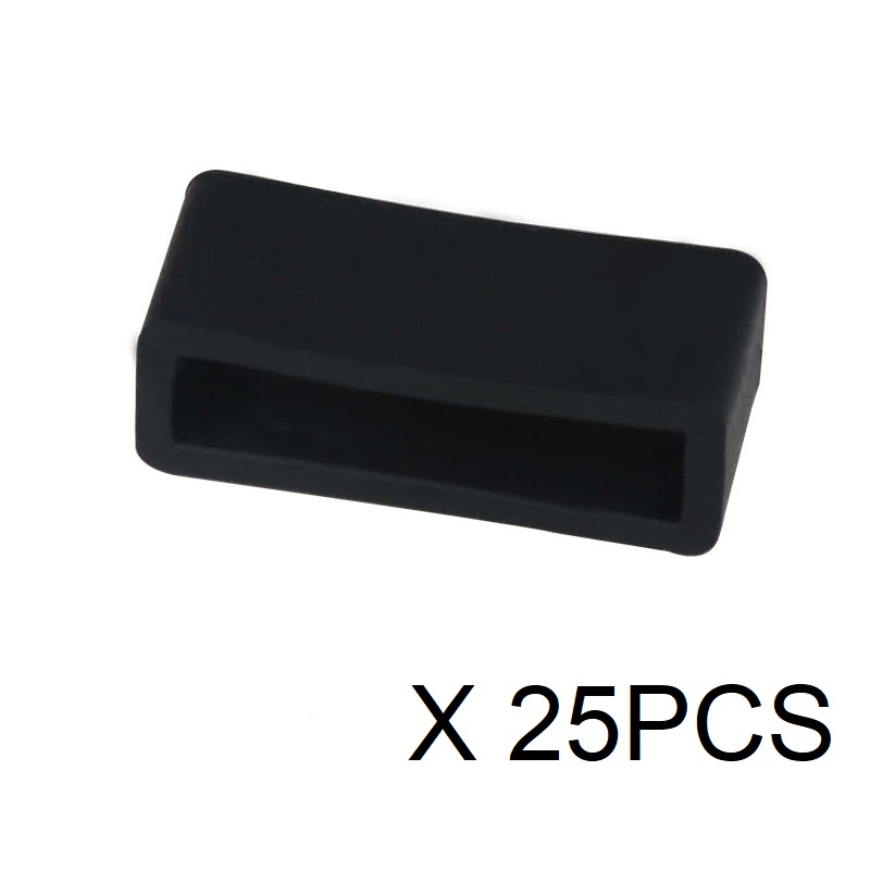 SORTIDO DE PRESILHAS SILICONE PRETA (25PCS)