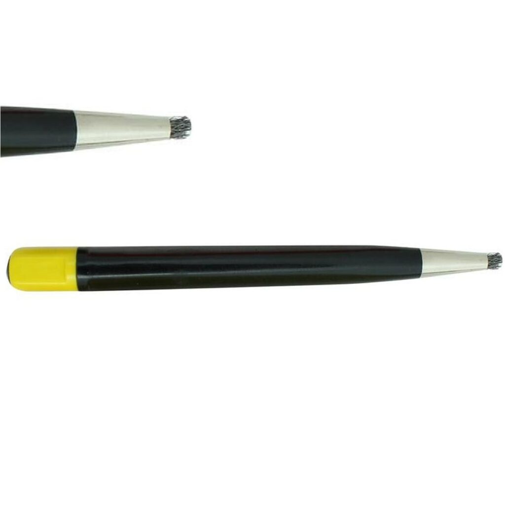 CANETA COM ESCOVA EM AÇO