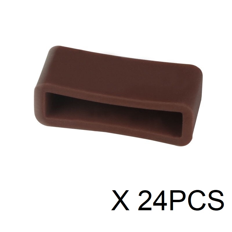 SORTIDO DE PRESILHAS SILICONE CASTANHO (24PCS)