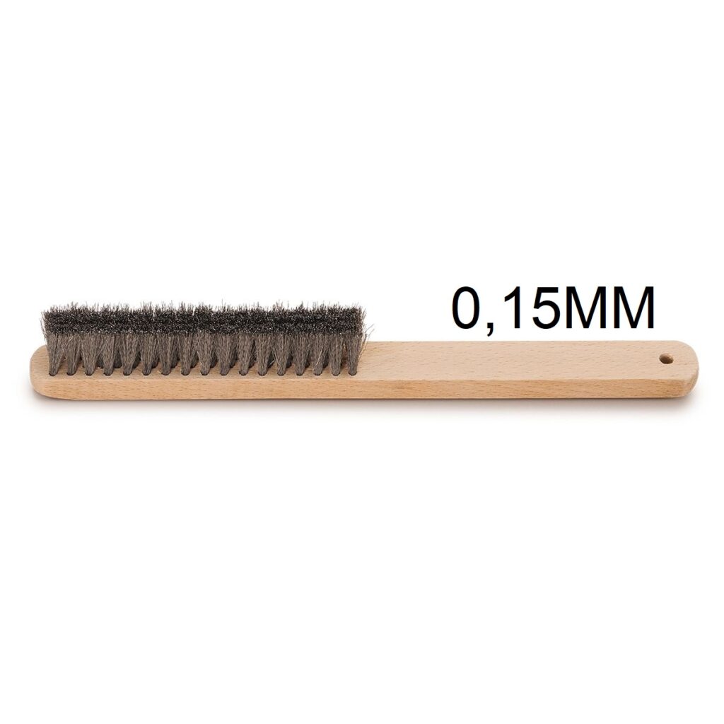 ESCOVA DE AÇO COM  4 FILEIRAS ESPESSURA FIO DE AÇO DE  0.15MM - ALEMÃ -  CT7014H