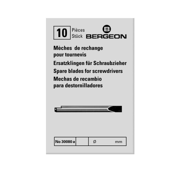 CONJUNTO DE 10 PONTAS PLANAS - BERGEON 30080-A