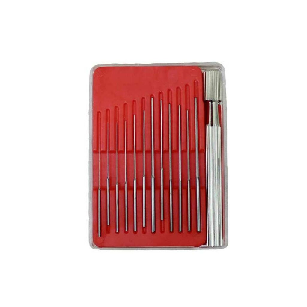 SORTIDO DE 12 ESCAREADORES FINOS COM TORNILHO - 0.05 A 0.55MM