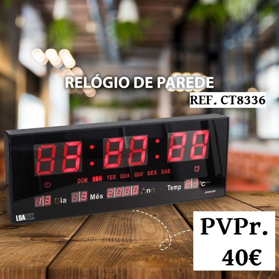 RELÓGIO DE MESA - PAREDE DIGITAL - CT8336