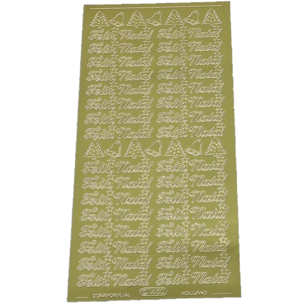 ETIQUETAS LASER “FELIZ NATAL” DOURADAS