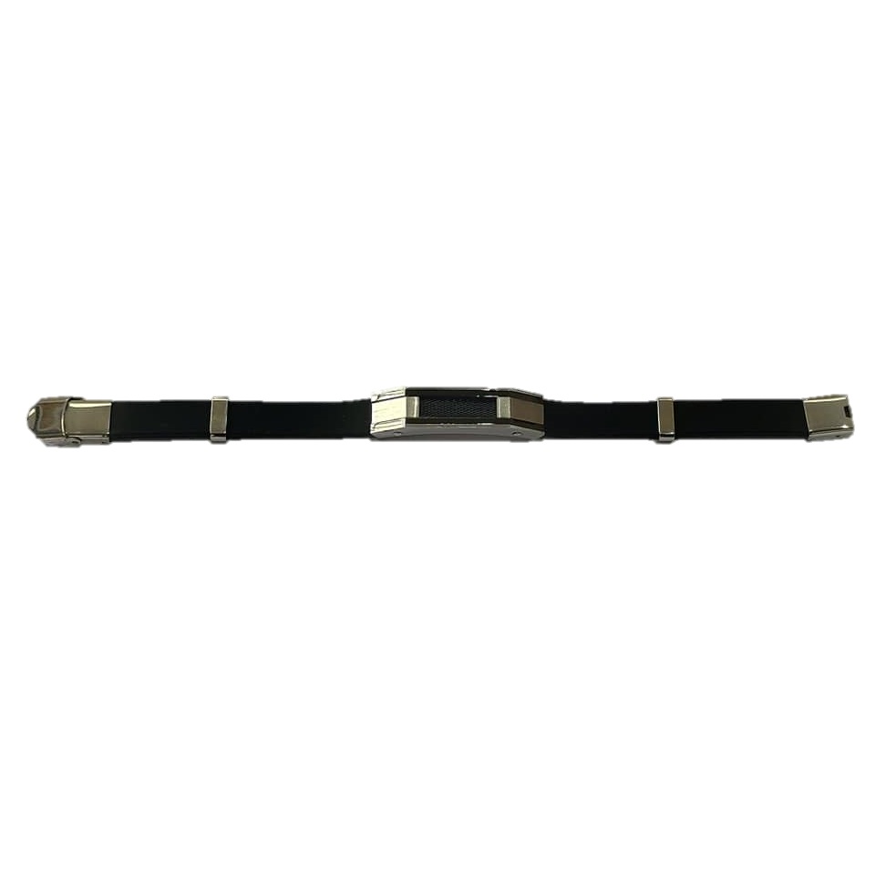 PULSEIRA PRETA COM APLICAÇÕES EM AÇO – A1799-2