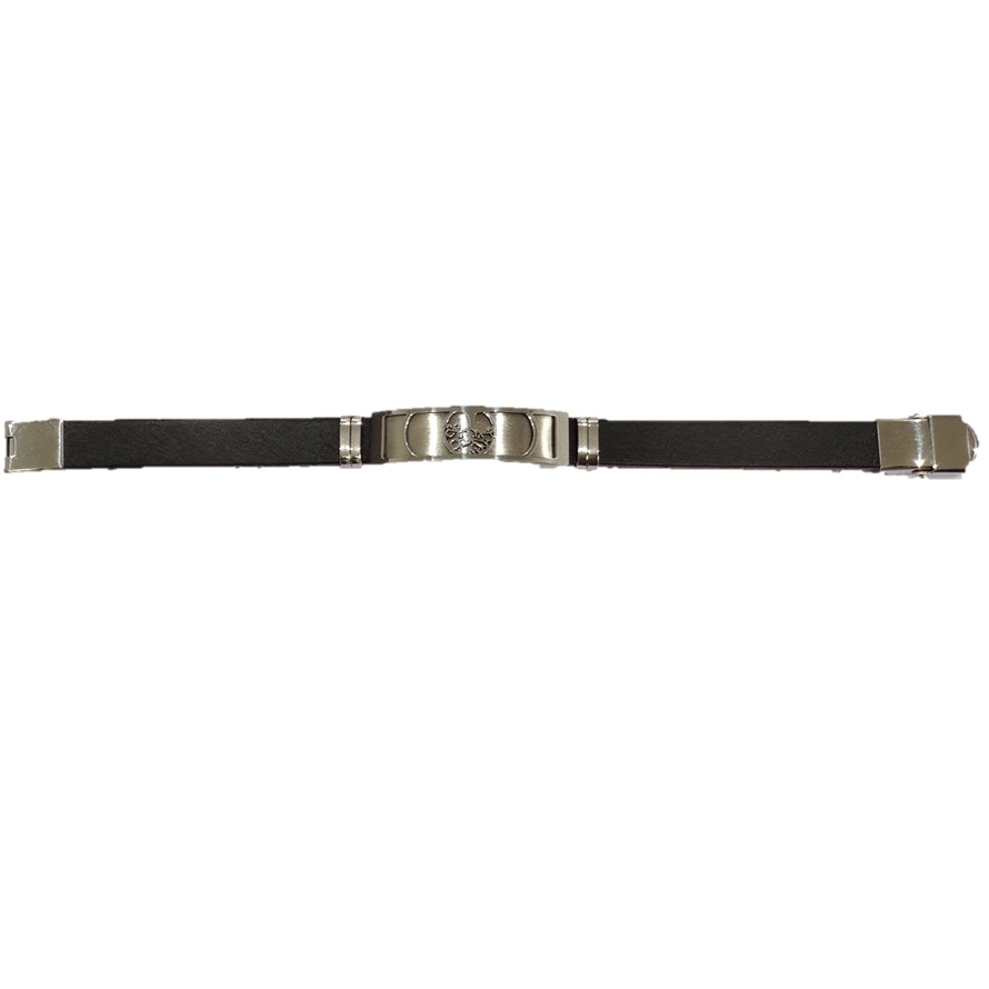 PULSEIRA PRETA COM APLICAÇÕES EM AÇO – B1799-6
