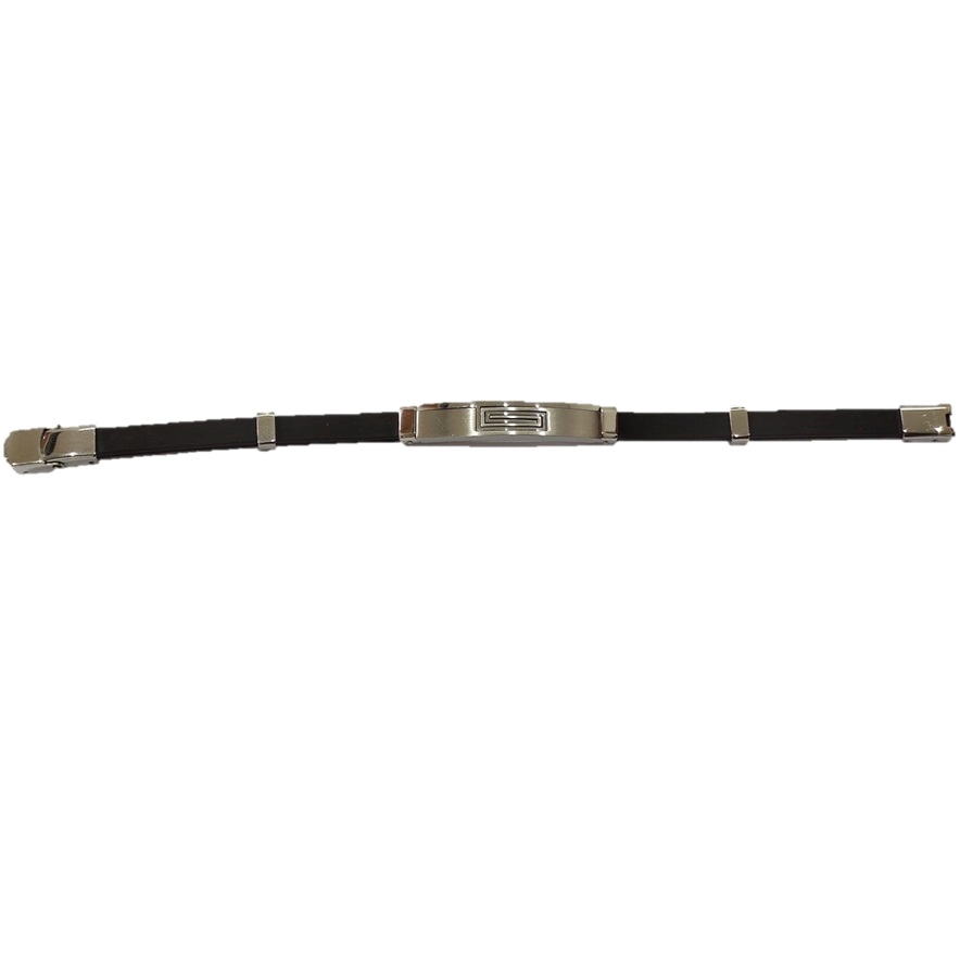 PULSEIRA PRETA COM APLICAÇÕES EM AÇO – C1799-1