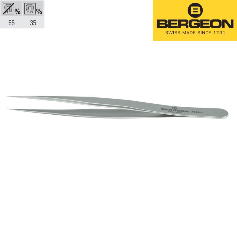 PINÇA TIPO 1 , 65% ANTIMAGNÉTICA , BERGEON 7024-1 - CT7733