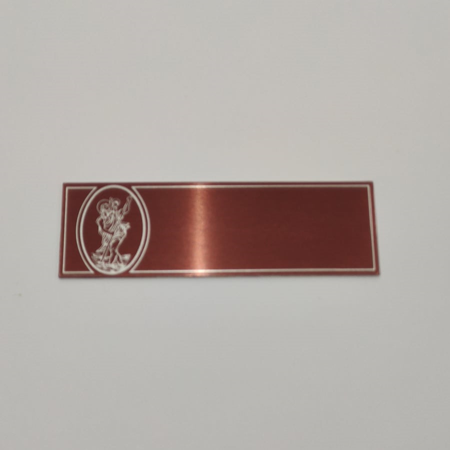CHAPA COM SANTO - BRONZE - 9,5X3CM