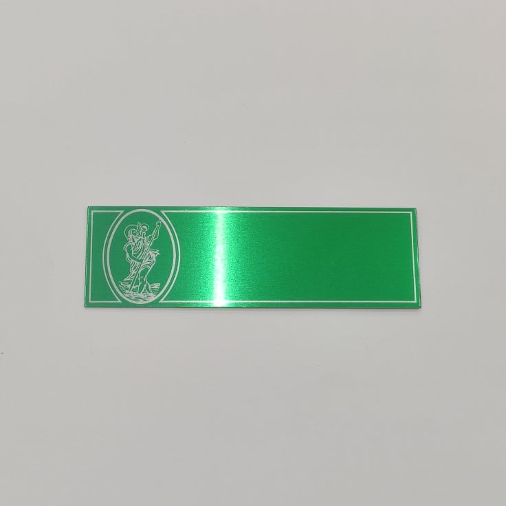 CHAPA COM SANTO – VERDE2 – 9,5X3CM