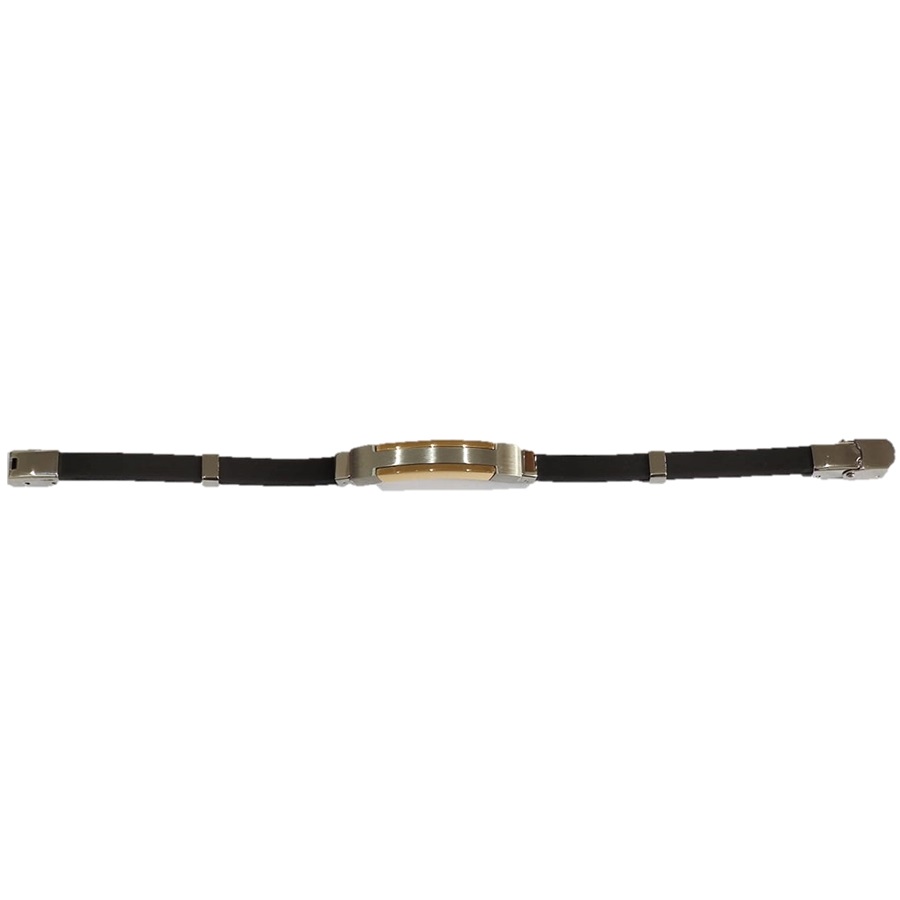 PULSEIRA PRETA COM APLICAÇÕES BICOLOR EM AÇO – D1799-2