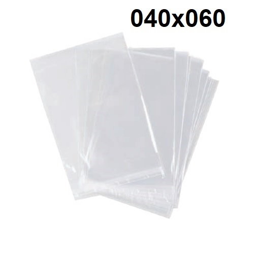 BOLSA PLÁSTICA COM TIRA COLANTE 040X060MM
