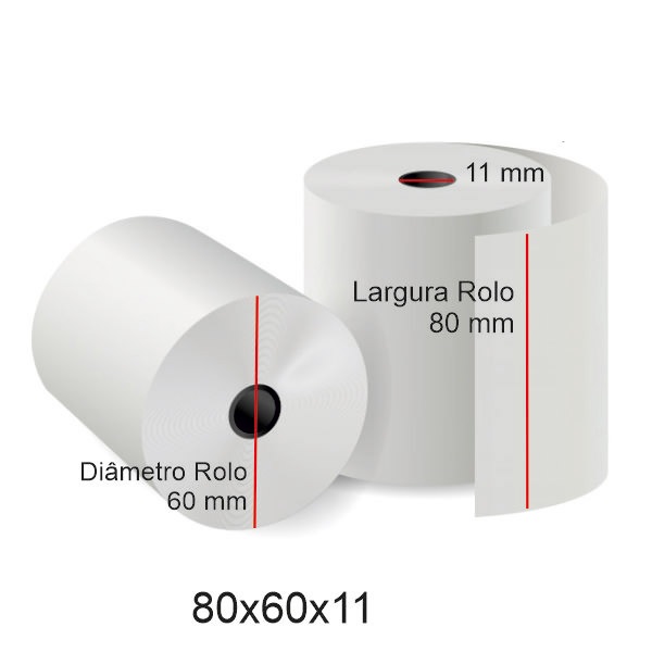 10 ROLOS TERMICOS 80X60X11MM - R601-B