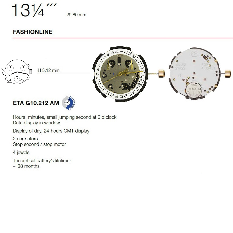 ETA G10212-4,5H