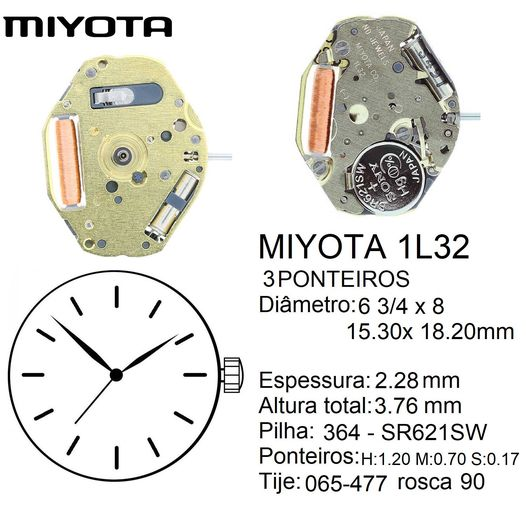 MIYOTA 1L32  - ACABOU - AGORA GL32