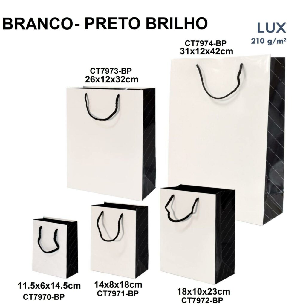 BRANCO - PRETO BRILHO