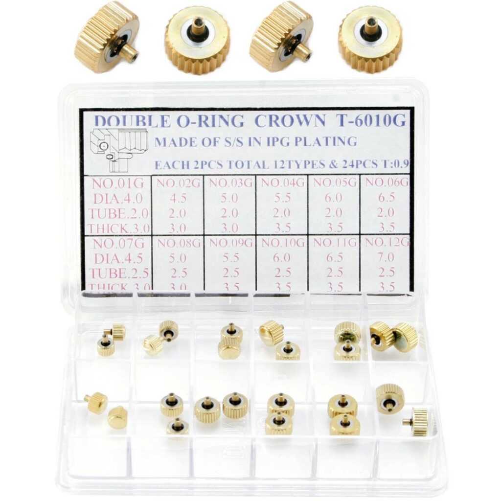 SORTIDO DE COROAS DOURADAS COM VEDANTE DUPLO (24PCS)