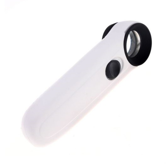 LUPA DE MÃO COM LED ZOOM 40X