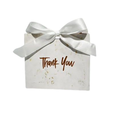 EMBALAGEM "THANK YOU" COM LAÇO BRANCO - CT8429-B