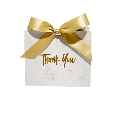 EMBALAGEM "THANK YOU" COM LAÇO DOURADO - CT8429-D