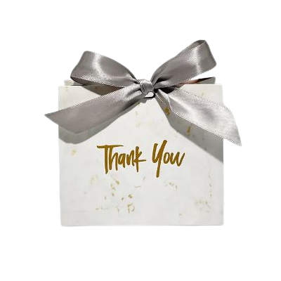 EMBALAGEM "THANK YOU" COM LAÇO PRATEADO - CT8429-PT