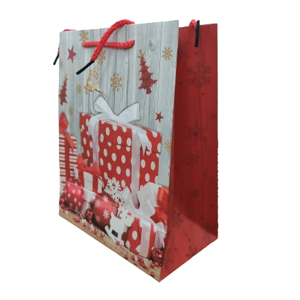 SACOS DE NATAL - VERMELHOS - 18X10X23CM (12PCS)
