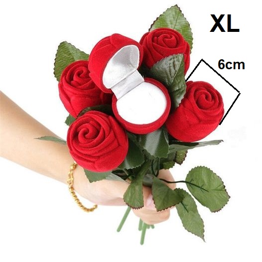 Caixa em forma de rosa com pé XL