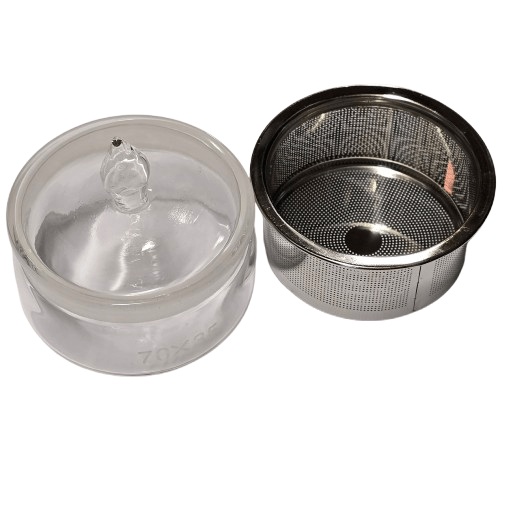 BENZINEIRA EM CRISTAL COM CESTO DE INOX - CT7956-C