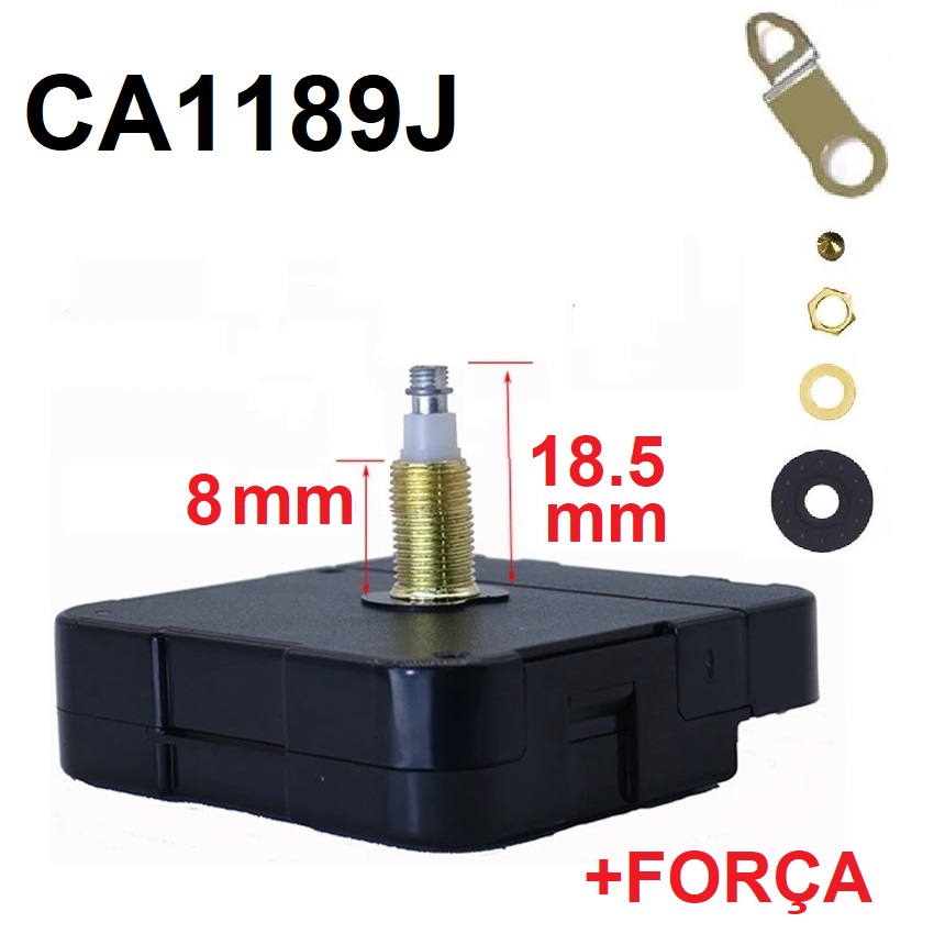 MOVIMENTO DE PAREDE QUARTZ 18.5X8MM PARA PONTEIROS GRANDES – CA1189J